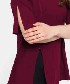 Koszulka z rozcięciem na przodzie Viscose Touch