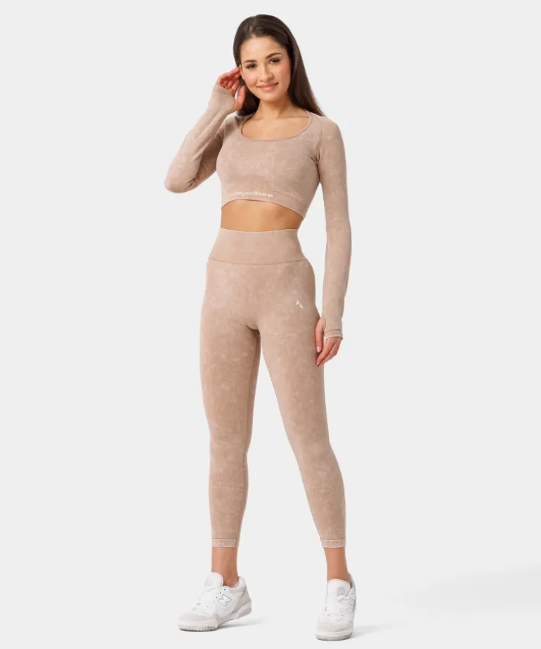 Legginsy bezszwowe Yasmine z wysokim stanem