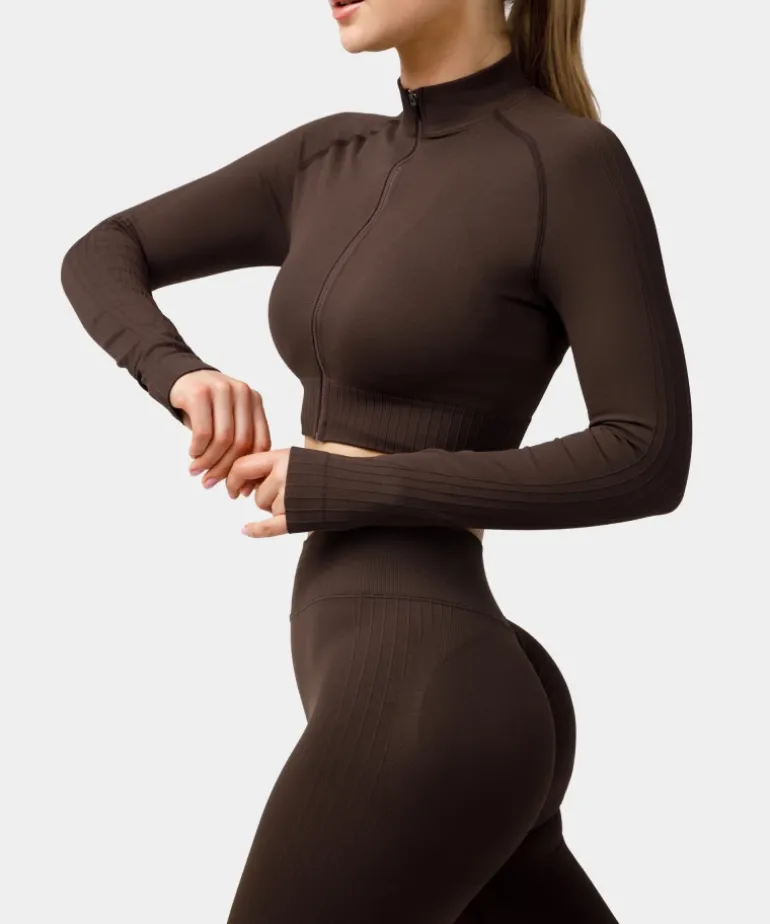 Rozpinany longsleeve bezszwowy Élite