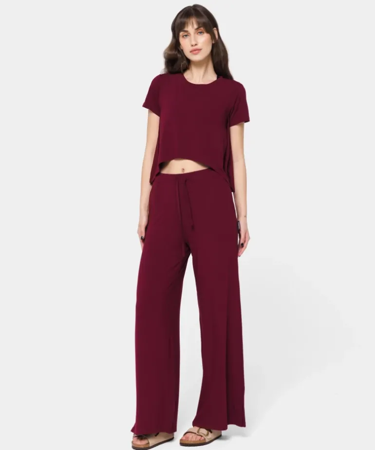 Szerokie spodnie Viscose Touch